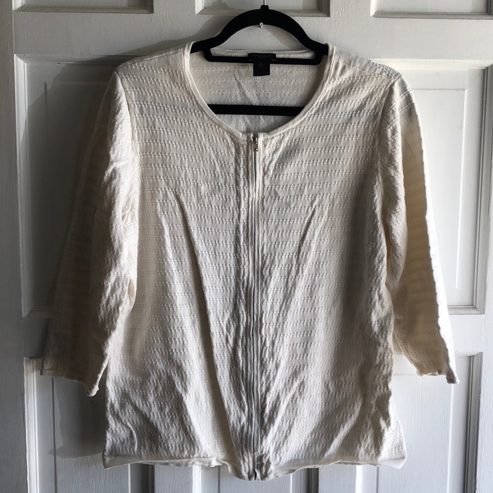 Ann Taylor Factory - zip front sweater - XL